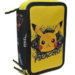 POKEMON Material Escolar*Pokémon - Plumier 3 cremalleras - Skate Face