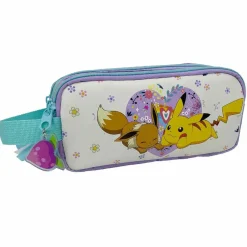 C Y P BRANDS Material Escolar*Pokémon - Portatodo triple - Colección Flowers