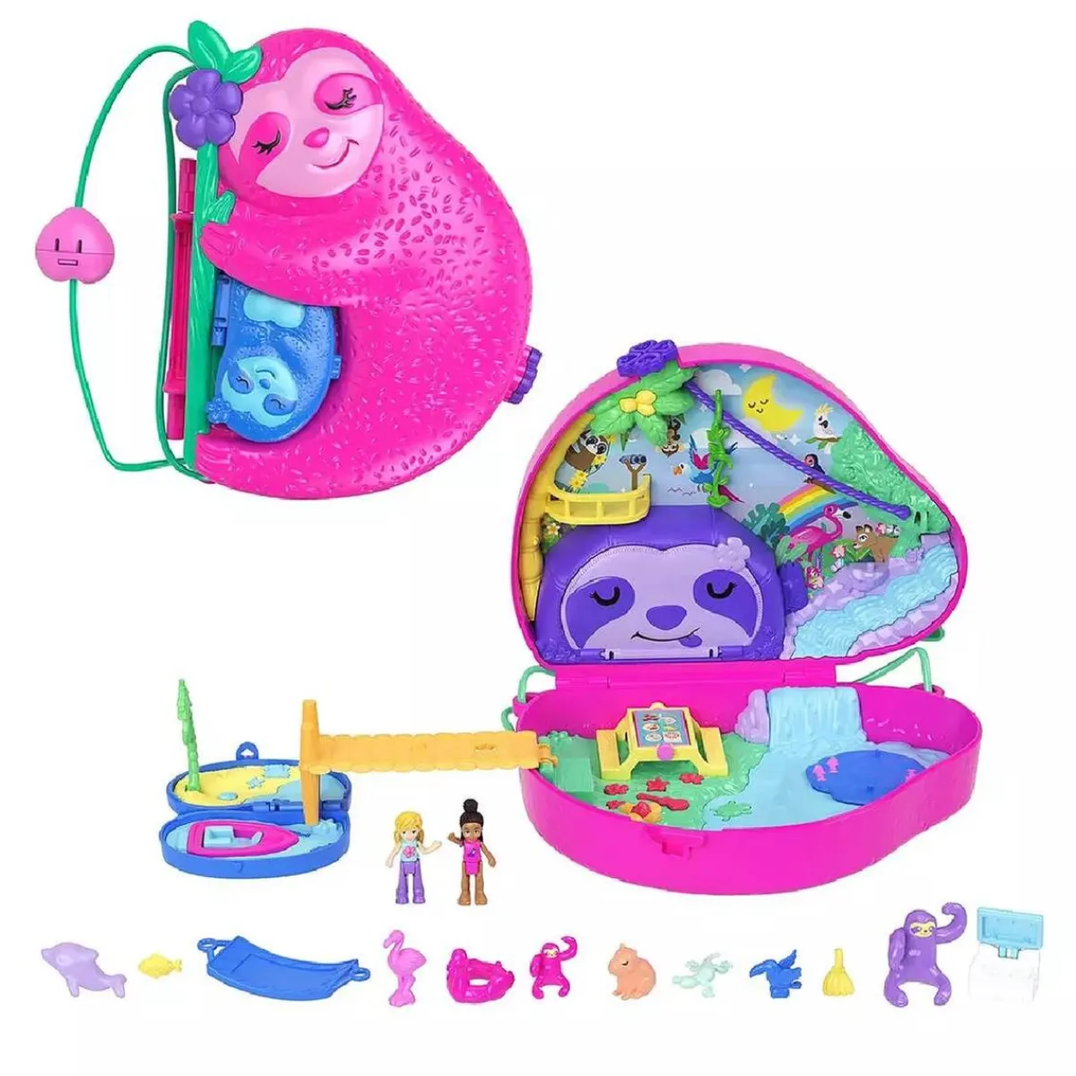 MATTEL Coleccionables Y Mini Mundos*Polly Pocket - Bolso familia de perezosos