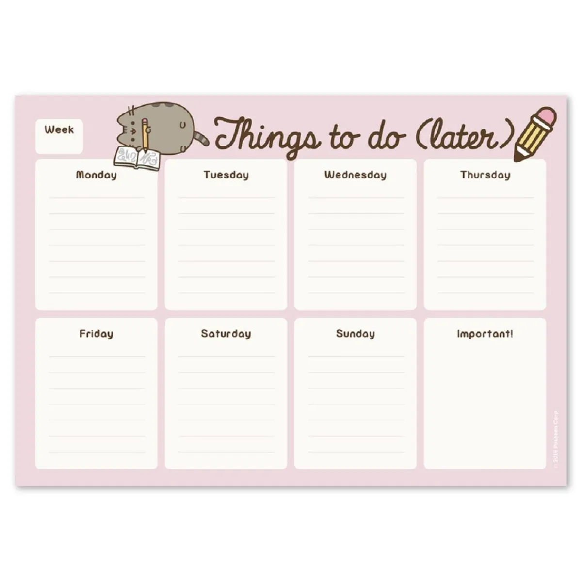 ERIK Material Escolar*Pusheen - Bloc planificador semanal A4