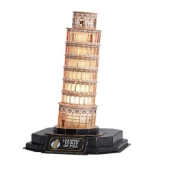 WORLD BRANDS Juegos Y Puzzles*Puzzle 3D night edition - Torre de Pisa LED