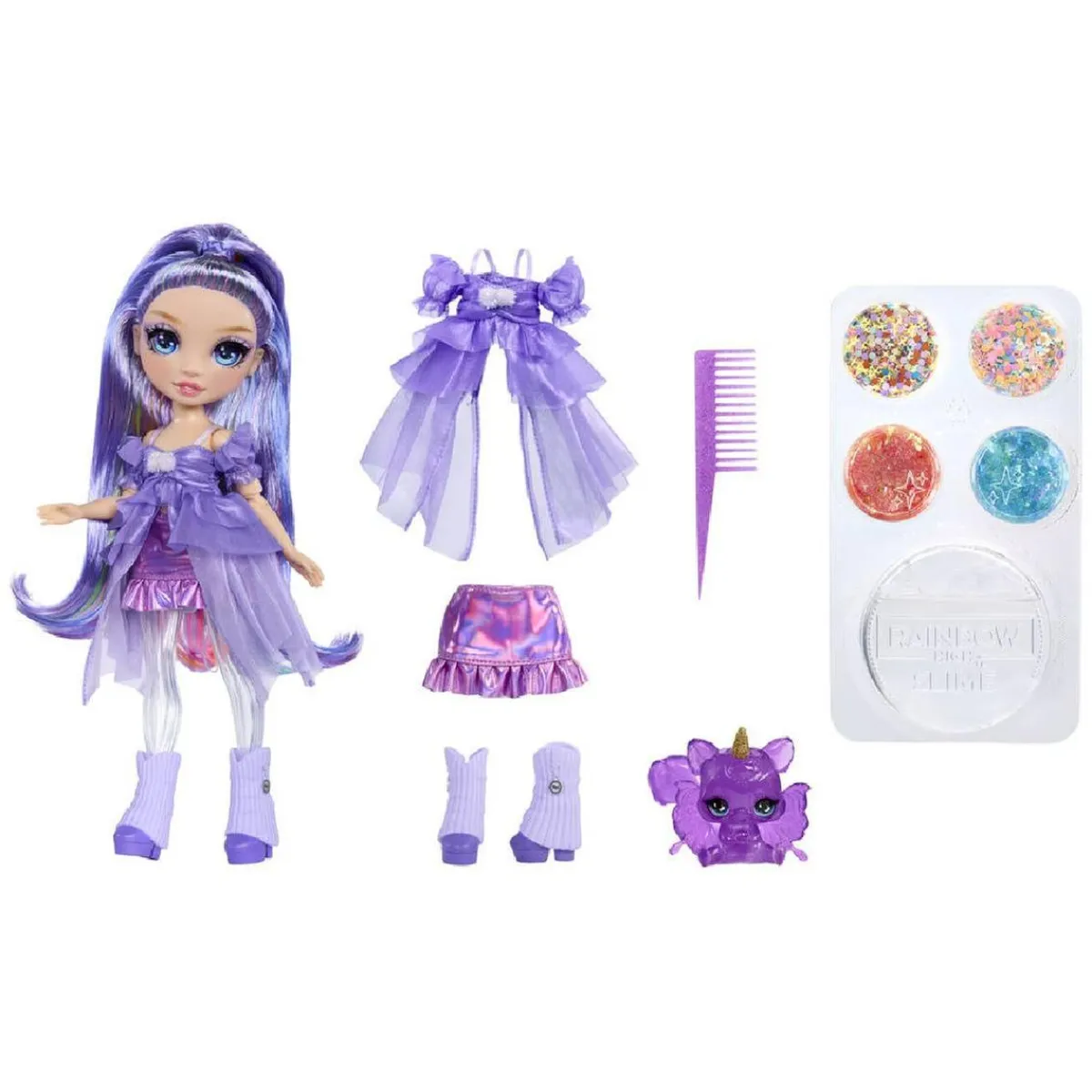 MGA LITTLE TIKES Muñecas*Rainbow High - Violet Willow - Muñeca Rainbow Shimmers