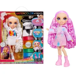 RAIMBOW HIGH Muñecas*Rainbow High - Watercolor & Create DIY - Muñeca ojos lavanda