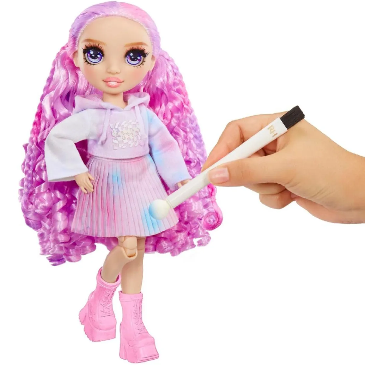 RAIMBOW HIGH Muñecas*Rainbow High - Watercolor & Create DIY - Muñeca ojos lavanda