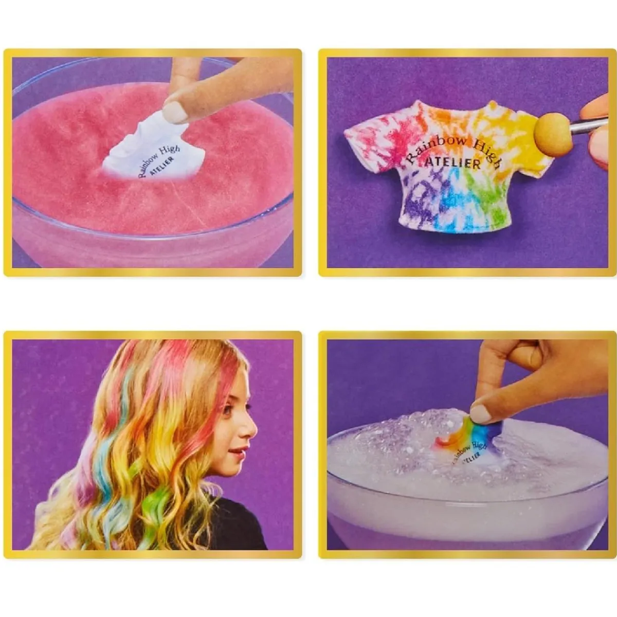 RAIMBOW HIGH Muñecas*Rainbow High - Watercolor & Create DIY - Muñeca ojos castaños