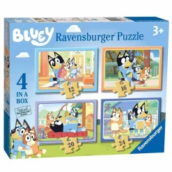 RAVENSBURGER IBÉRICA Juegos Y Puzzles*Ravensburger - Bluey - Puzzle 4 in a Box Colección para Niños ㅤ