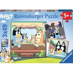 RAVENSBURGER IBÉRICA Juegos Y Puzzles*Ravensburger - Bluey - Puzzle infantil Ravensburger Bluey, 3x49 piezas ㅤ