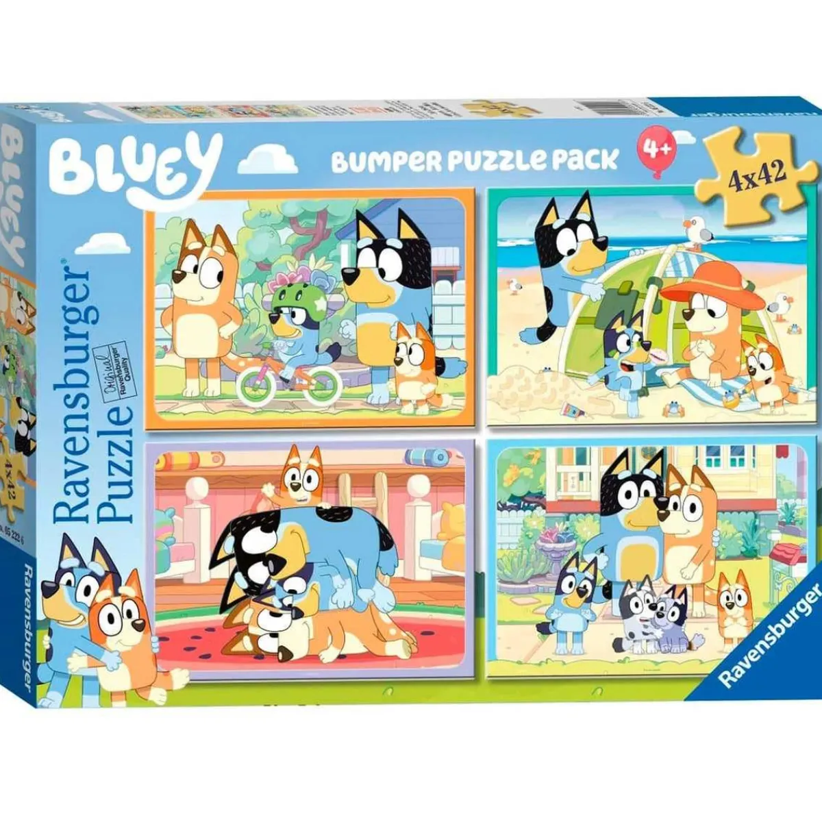 RAVENSBURGER IBÉRICA Juegos Y Puzzles*Ravensburger - Bluey - Puzzle Bluey colección 4x42 piezas para niños ㅤ