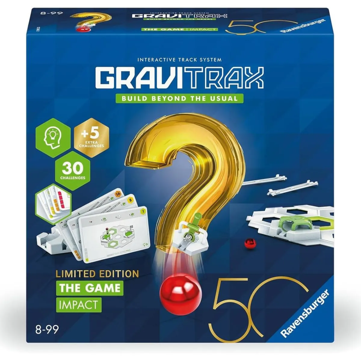 RAVENSBURGER IBÉRICA Steam*Ravensburger - Gravitrax The Game: Impact - 50° Triángulo Azul, Juego De Lógica, Pistas De Canicas, ㅤ