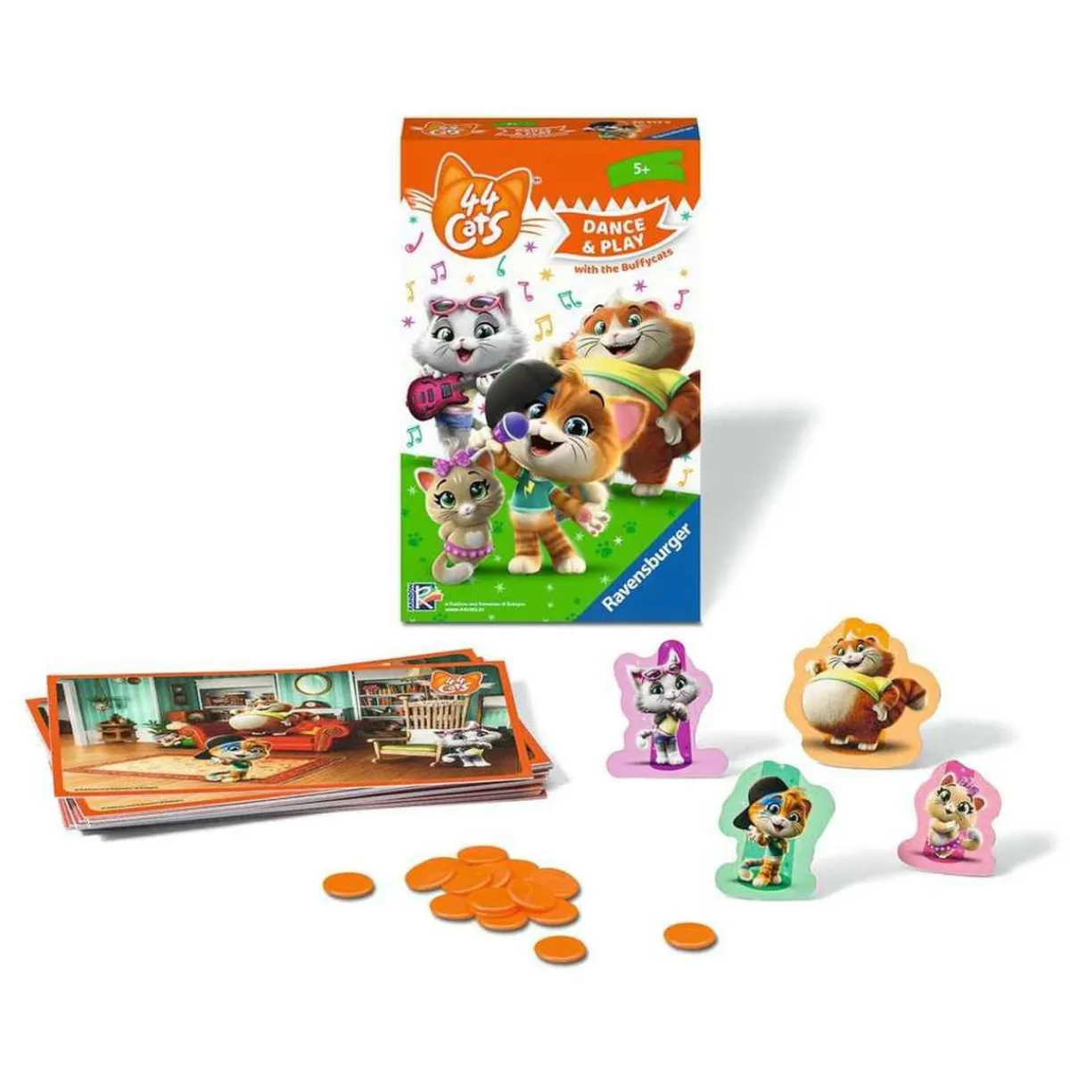 RAVENSBURGER IBÉRICA Friki Zone|Juegos Y Puzzles*Ravensburger - Juego de tablero Cats: Canta y baila con los Buffycats - Búsqueda y movimiento ㅤ
