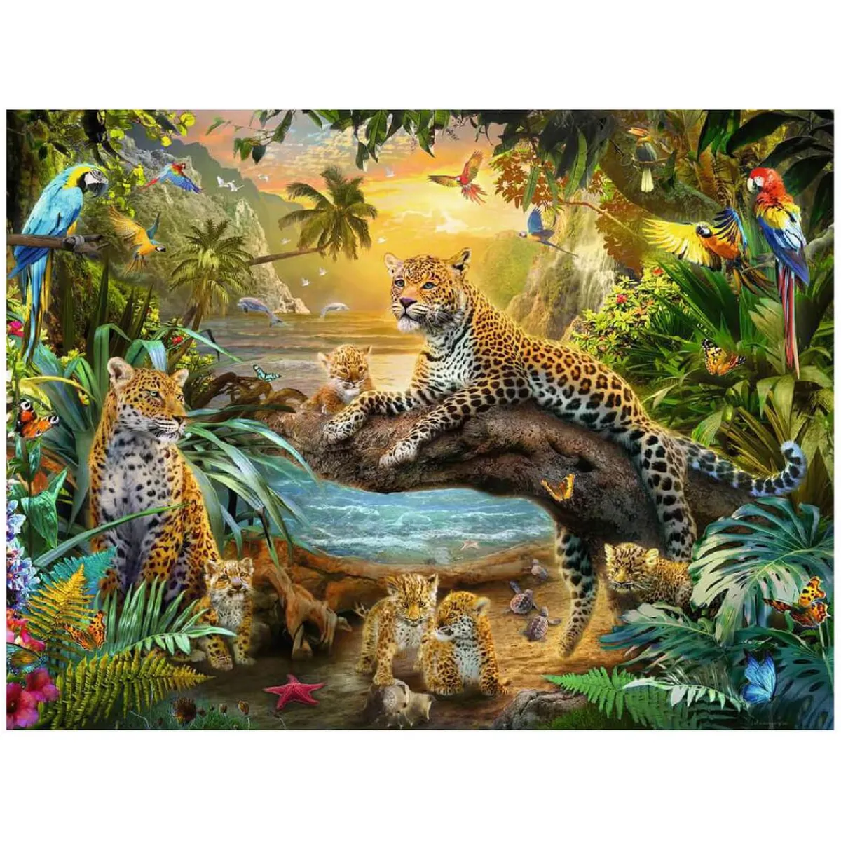 RAVENSBURGER IBÉRICA Juegos Y Puzzles*Ravensburger - Leopardos en la jungla - Puzzle 1500 piezas