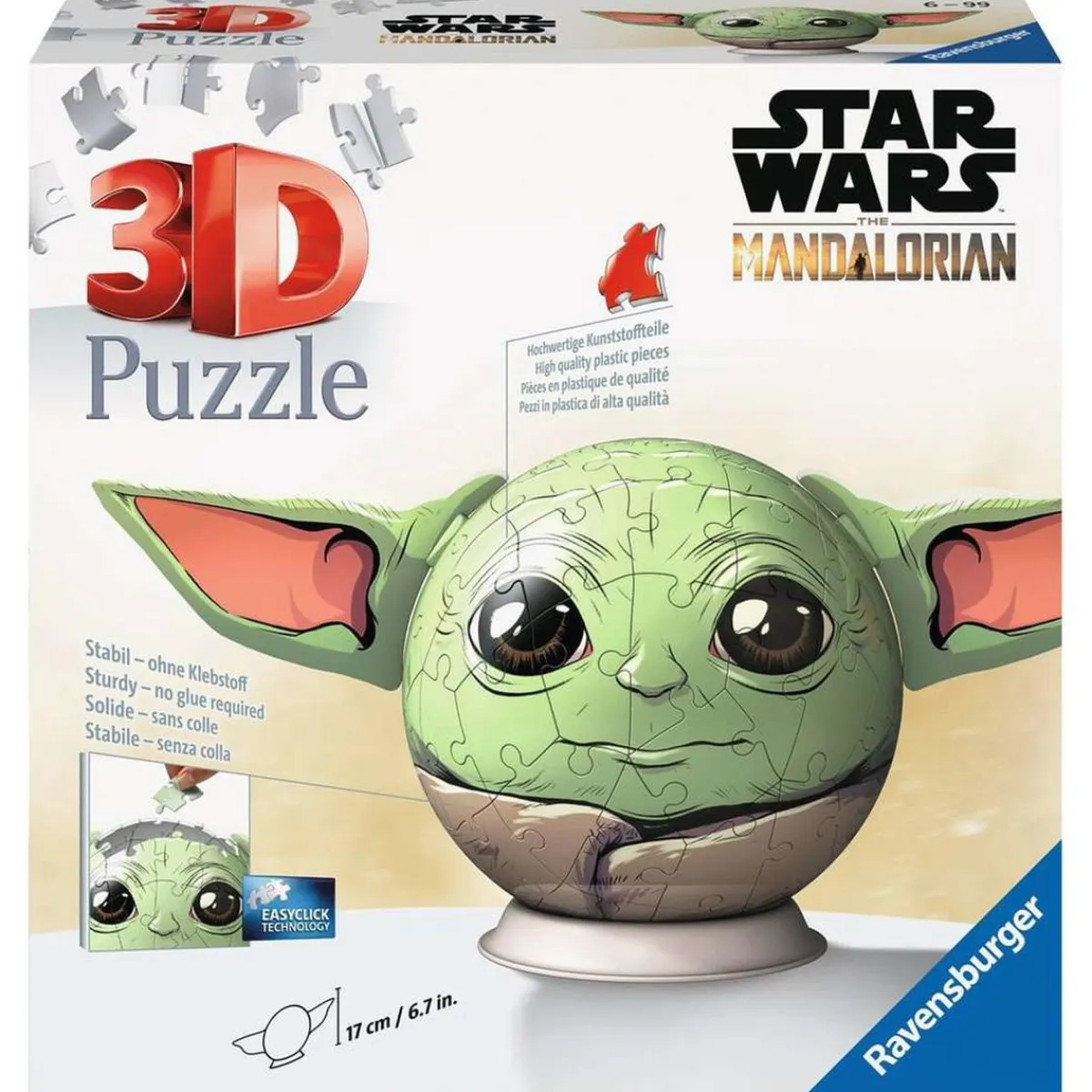 RAVENSBURGER IBÉRICA Juegos Y Puzzles*Ravensburger - Mandalorian - Puzzle 3D Grogu, 72 piezas ㅤ