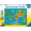 RAVENSBURGER IBÉRICA Juegos Y Puzzles*Ravensburger - Mapa de los animales - Puzzle 150 piezas XXL