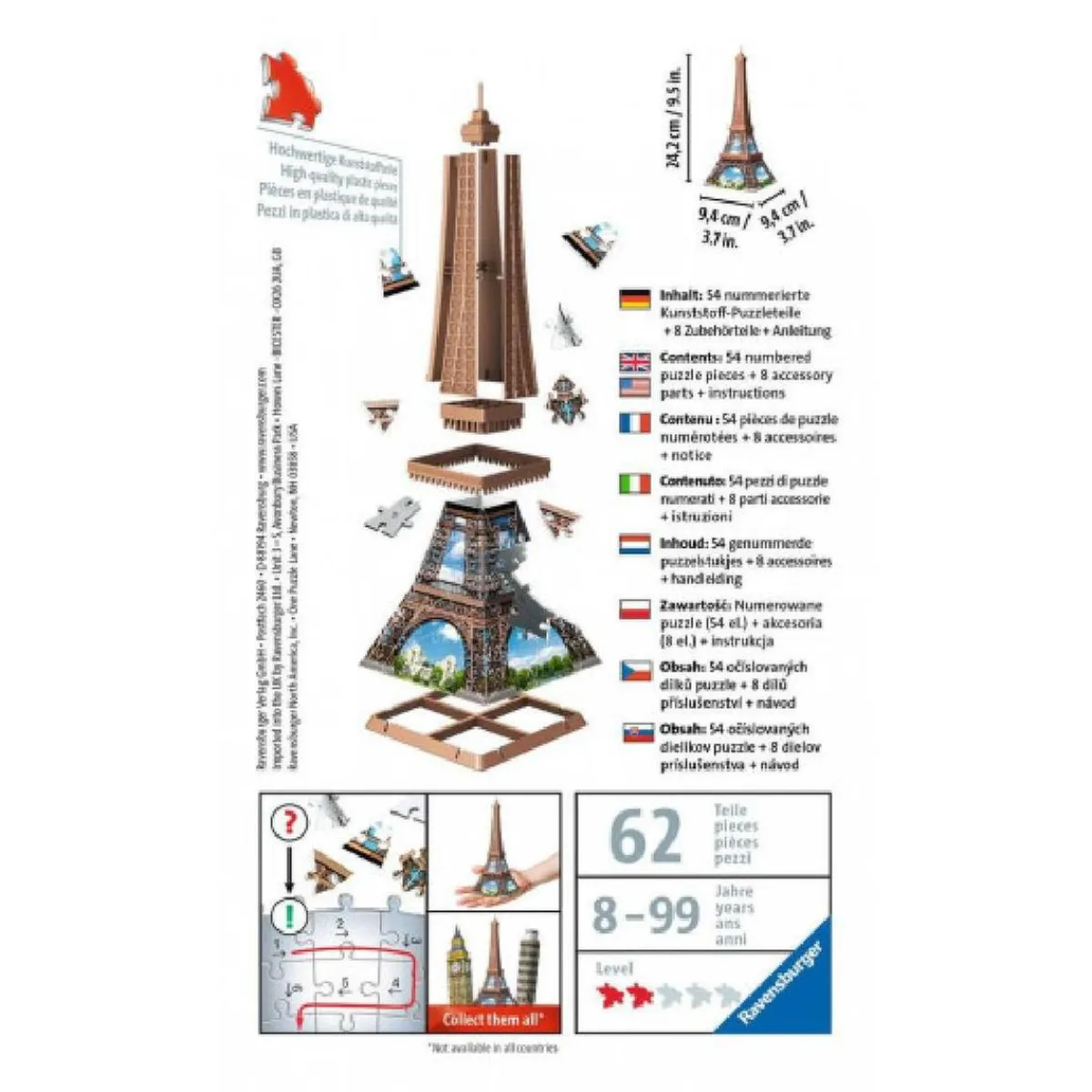 RAVENSBURGER IBÉRICA Juegos Y Puzzles*Ravensburger - Mini puzzle 3D Torre Eiffel