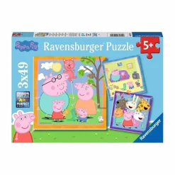RAVENSBURGER IBÉRICA Juegos Y Puzzles*Ravensburger - Peppa Pig - Pack 3 puzzles 49 piezas