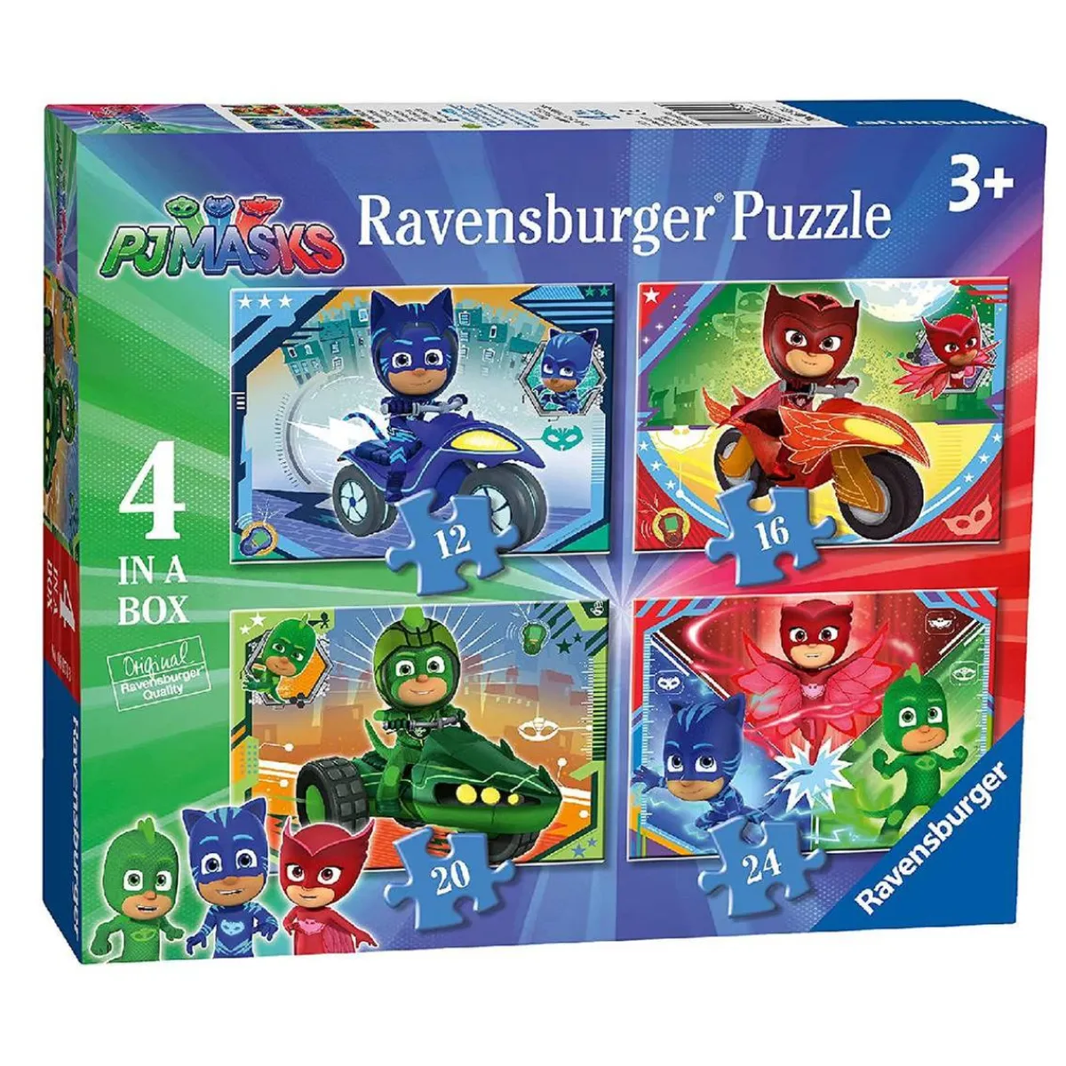 RAVENSBURGER IBÉRICA Juegos Y Puzzles*Ravensburger - PJ Masks - Pack 4 puzzles progresivos