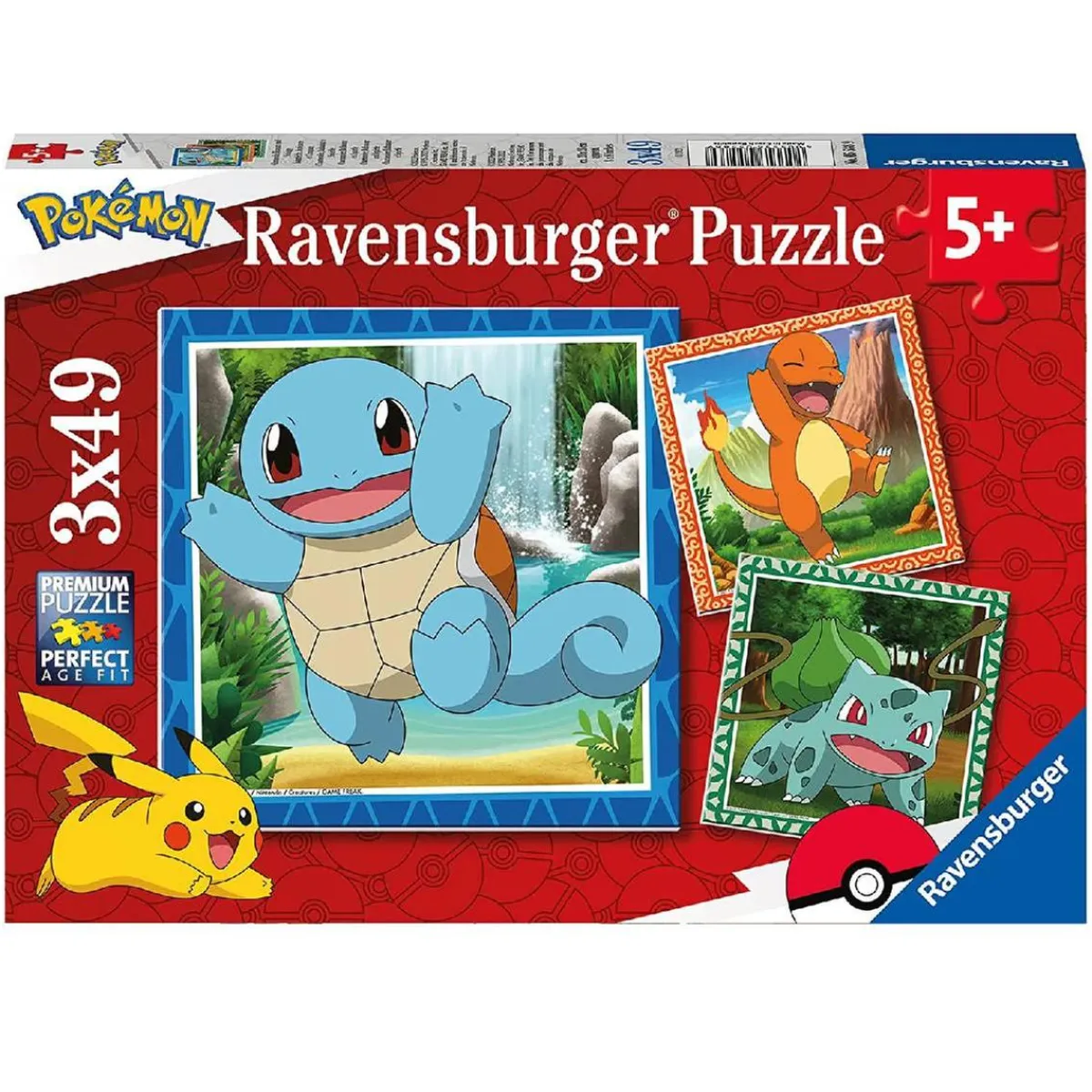 RAVENSBURGER IBÉRICA Juegos Y Puzzles*Ravensburger - Pokémon - Pack 3 puzzles 49 piezas