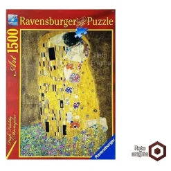 RAVENSBURGER IBÉRICA Juegos Y Puzzles*Ravensburger - Puzzle 1500 piezas: El beso de Klimt, arte y calidad ㅤ