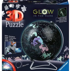 EPOCH PARA IMAGINAR S.L. Juegos Y Puzzles*Ravensburger - Puzzle 3D Globo Estrellas Glow in the dark 180 piezas ㅤ