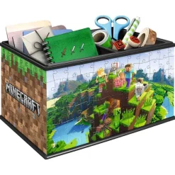 RAVENSBURGER IBÉRICA Juegos Y Puzzles*Ravensburger - Puzzle 3D Storage Box Minecraft, 216 piezas ㅤ