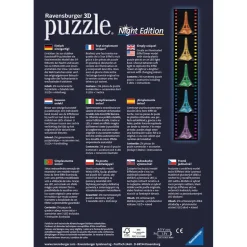 RAVENSBURGER IBÉRICA Juegos Y Puzzles*Ravensburger - Puzzle 3D Torre Eiffel Night Edition