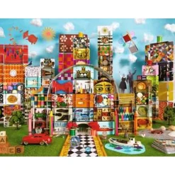 RAVENSBURGER IBÉRICA Juegos Y Puzzles*Ravensburger - Puzzle de 1500 piezas Eames House of Cards Fantasy ㅤ