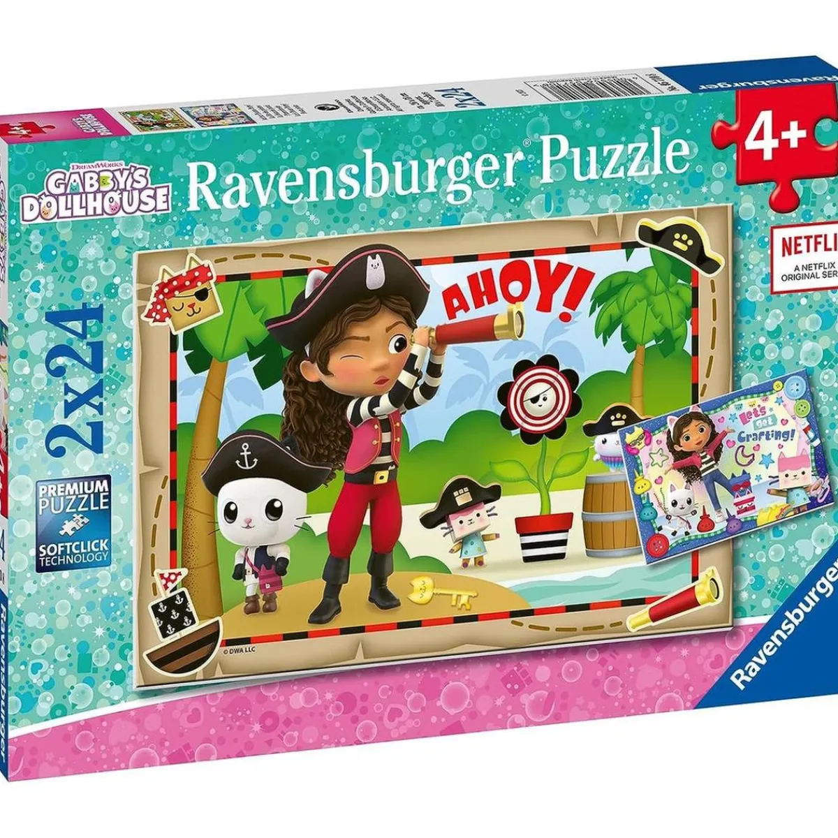 HARRY POTTER Juegos Y Puzzles*Ravensburger - Puzzle de colección Gabby's Dollhouse, 2 sets de 24 piezas ㅤ