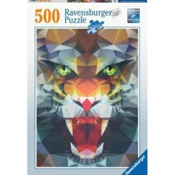 RAVENSBURGER IBÉRICA Juegos Y Puzzles*Ravensburger - Puzzle de polígonos con rugido de león, 500 piezas ㅤ