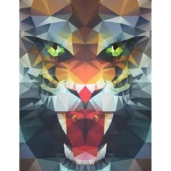 RAVENSBURGER IBÉRICA Juegos Y Puzzles*Ravensburger - Puzzle de polígonos con rugido de león, 500 piezas ㅤ