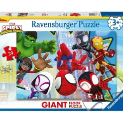 IRON MAN Juegos Y Puzzles*Ravensburger - Puzzle gigante de suelo, colección 24 piezas ㅤ