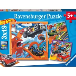 RAVENSBURGER IBÉRICA Juegos Y Puzzles*Ravensburger - Puzzle Hot Wheels, Colección de 3 puzzles de 49 piezas ㅤ