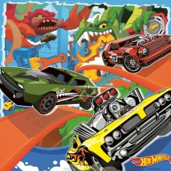 RAVENSBURGER IBÉRICA Juegos Y Puzzles*Ravensburger - Puzzle Hot Wheels, Colección de 3 puzzles de 49 piezas ㅤ
