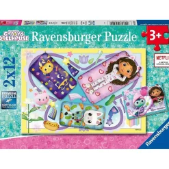 RAVENSBURGER IBÉRICA Juegos Y Puzzles*Ravensburger - Puzzle infantil colección Gabby's Dollhouse, 2 x 12 piezas ㅤ