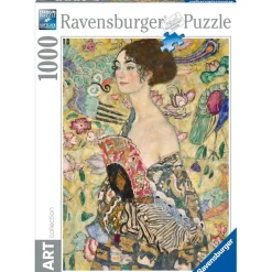 RAVENSBURGER IBÉRICA Juegos Y Puzzles*Ravensburger - Puzzle Klimt: Dama con Abanico, 1000 Piezas ㅤ
