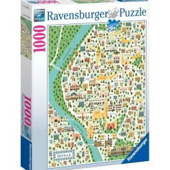 RAVENSBURGER IBÉRICA Juegos Y Puzzles*Ravensburger - Puzzle Mapa Sevilla, 1000 Piezas ㅤ