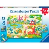 RAVENSBURGER IBÉRICA Juegos Y Puzzles*Ravensburger - Puzzle 2x12 pzs Dinosaurios juguetones