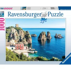 RAVENSBURGER IBÉRICA Juegos Y Puzzles*Ravensburger - Rompecabezas Paisaje Mediterráneo Italia, 1000 Piezas ㅤ