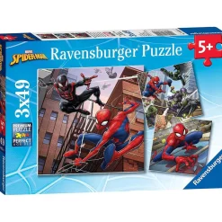 RAVENSBURGER IBÉRICA Juegos Y Puzzles*Ravensburger - Spider-man - Ravensburger Marvel Spider-Man - Conjunto de 3 rompecabezas de 49 piezas ㅤ