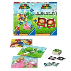 RAVENSBURGER IBÉRICA Friki Zone|Juegos Y Puzzles*Ravensburger-Super Mario-Pack juego de memoria + 3 puzzles
