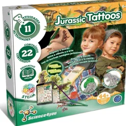 SCIENTIFIC TOYS Steam*Science4you - Tatuajes Temporales de Dinosaurios Juegos Jurásicos ㅤ
