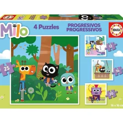 EDUCA BORRAS Juegos Y Puzzles*Set de puzzles infantiles progresivos de 12 a 25 piezas, medidas: 16 x 16 cm ㅤ