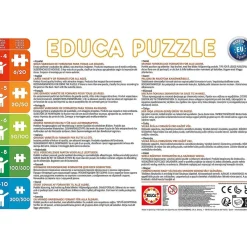 EDUCA BORRAS Juegos Y Puzzles*Set de puzzles infantiles progresivos de 12 a 25 piezas, medidas: 16 x 16 cm ㅤ