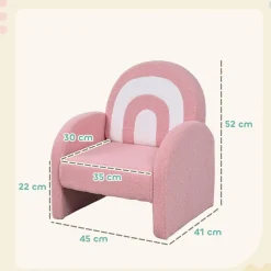AIYAPLAY Estilo De Vida*Sillón infantil Arcoíris Rosa
