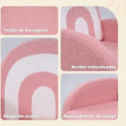 AIYAPLAY Estilo De Vida*Sillón infantil Arcoíris Rosa