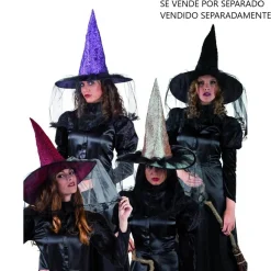 TOYS "R" US Disfraces|Halloween*Sombrero de Bruja con Velo (Varios colores)