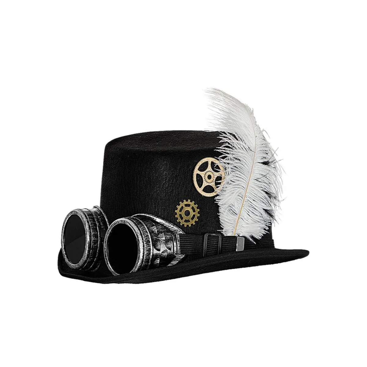 Funidelia Halloween|Disfraces*Sombrero de Steampunk con gafas