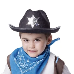 RUBIE'S Disfraces|Halloween*Sombrero infantil de Sheriff Negro