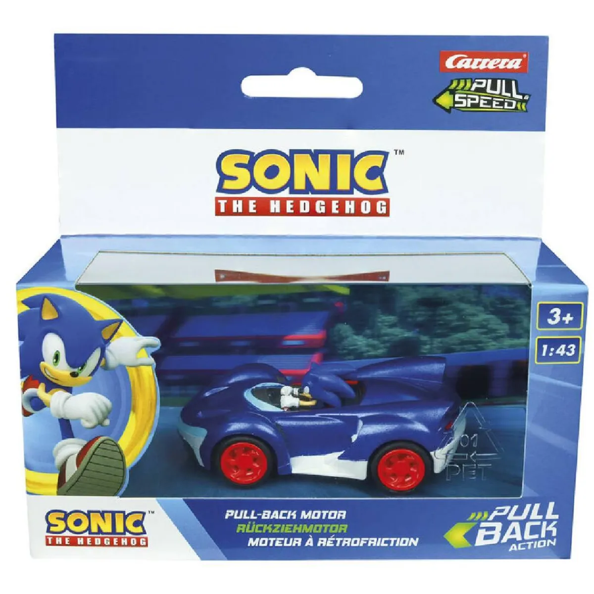 CARRERA Vehículos Y Circuitos*Sonic - Coche de s por retrofricción (varios modelos)
