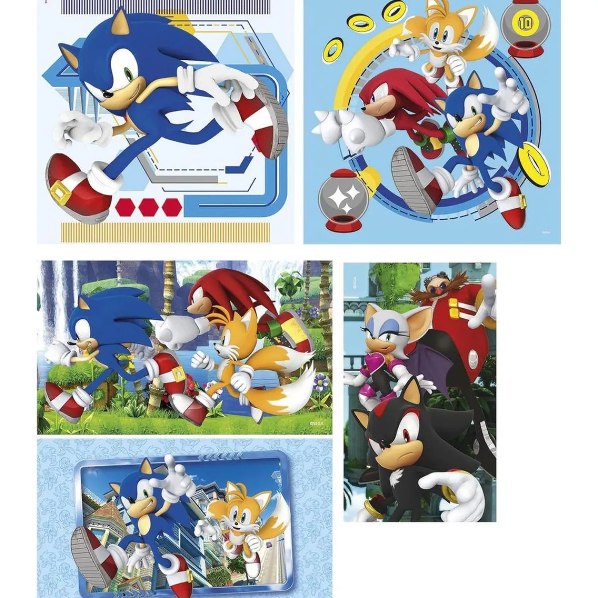 CLEMENTONI Juegos Y Puzzles*Sonic - Puzzles 10 en 1 Supercolor