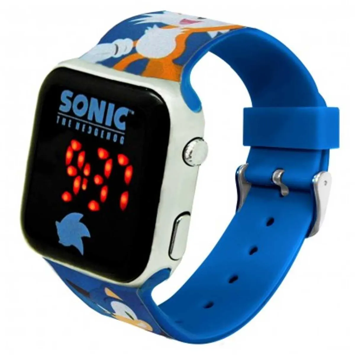 KIDS EUROSWAN S.L. Coleccionables Y Mini Mundos*Sonic - Reloj LED Sega de Sonic the Hedgehog ㅤ